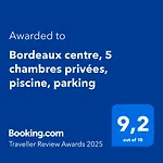 Centre, Privatif Et 5 Privees, Piscine, Parking Rum i privatbostad Bordeaux