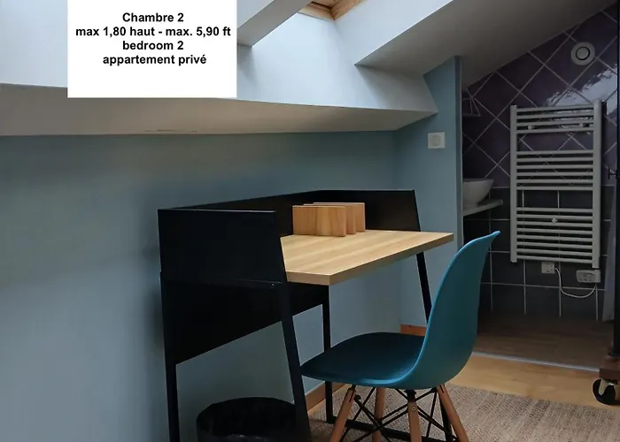 Quarto em Acomodações Particulares Centre, Privatif Et 5 Privees, Piscine, Parking *